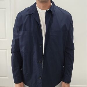 Zara Size M Button Up Navy Blue Overshirt